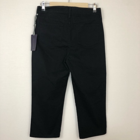 NYDJ  Made in USA Women’s Crop Black Denim Pants Size 6 - Picture 4 of 7